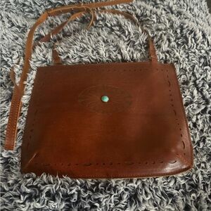 Handcrafted Brown Leather Crossbody Bag